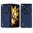 Luxury Leather Matte Finish and Plastic Back Cover Case BH17 for Oppo Find N3 5G Blue