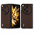 Luxury Leather Matte Finish and Plastic Back Cover Case BH17 for Oppo Find N3 5G Brown