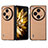 Luxury Leather Matte Finish and Plastic Back Cover Case BH17 for Oppo Find N3 5G Gold