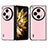 Luxury Leather Matte Finish and Plastic Back Cover Case BH18 for Oppo Find N3 5G Pink