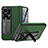 Luxury Leather Matte Finish and Plastic Back Cover Case BH19 for Oppo Find N2 5G Green