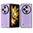 Luxury Leather Matte Finish and Plastic Back Cover Case BH23 for Oppo Find N3 5G Purple