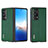 Luxury Leather Matte Finish and Plastic Back Cover Case BH3 for Huawei Honor Magic Vs2 5G Green