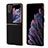 Luxury Leather Matte Finish and Plastic Back Cover Case BH4 for Oppo Find N2 Flip 5G Black
