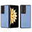 Luxury Leather Matte Finish and Plastic Back Cover Case BH5 for Huawei Honor Magic V2 5G Blue