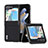 Luxury Leather Matte Finish and Plastic Back Cover Case BH5 for Samsung Galaxy Z Flip5 5G Black