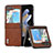 Luxury Leather Matte Finish and Plastic Back Cover Case BH5 for Samsung Galaxy Z Flip5 5G Brown