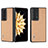 Luxury Leather Matte Finish and Plastic Back Cover Case BH7 for Huawei Honor Magic V2 5G Gold