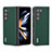 Luxury Leather Matte Finish and Plastic Back Cover Case BH7 for Samsung Galaxy Z Fold5 5G Midnight Green