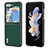 Luxury Leather Matte Finish and Plastic Back Cover Case BH9 for Samsung Galaxy Z Flip5 5G Green