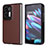 Luxury Leather Matte Finish and Plastic Back Cover Case BY1 for Oppo Find N2 5G