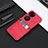 Luxury Leather Matte Finish and Plastic Back Cover Case BY4 for Huawei P60 Pocket Red