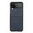 Luxury Leather Matte Finish and Plastic Back Cover Case C07 for Samsung Galaxy Z Flip4 5G Blue