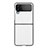 Luxury Leather Matte Finish and Plastic Back Cover Case C09 for Samsung Galaxy Z Flip4 5G White