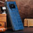 Luxury Leather Matte Finish and Plastic Back Cover Case DL2 for Huawei Mate X3 Blue