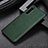 Luxury Leather Matte Finish and Plastic Back Cover Case for Sony Xperia 10 III SO-52B Green