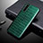 Luxury Leather Matte Finish and Plastic Back Cover Case for Sony Xperia 10 IV Green
