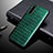 Luxury Leather Matte Finish and Plastic Back Cover Case for Sony Xperia 10 IV SO-52C Green