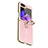 Luxury Leather Matte Finish and Plastic Back Cover Case GS1 for Samsung Galaxy Z Flip5 5G Rose Gold