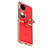 Luxury Leather Matte Finish and Plastic Back Cover Case GS4 for Huawei P60 Pocket Red