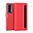 Luxury Leather Matte Finish and Plastic Back Cover Case GS6 for Huawei Honor Magic V2 5G Red