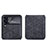 Luxury Leather Matte Finish and Plastic Back Cover Case H01 for Samsung Galaxy Z Flip4 5G Black