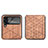 Luxury Leather Matte Finish and Plastic Back Cover Case H01 for Samsung Galaxy Z Flip4 5G Brown