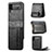 Luxury Leather Matte Finish and Plastic Back Cover Case H03 for Samsung Galaxy Z Flip3 5G