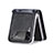 Luxury Leather Matte Finish and Plastic Back Cover Case H06 for Samsung Galaxy Z Flip4 5G