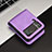 Luxury Leather Matte Finish and Plastic Back Cover Case JD1 for Samsung Galaxy Z Flip3 5G Purple