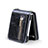 Luxury Leather Matte Finish and Plastic Back Cover Case JD3 for Samsung Galaxy Z Flip3 5G Black