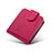 Luxury Leather Matte Finish and Plastic Back Cover Case LC1 for Samsung Galaxy Z Flip3 5G Hot Pink