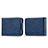 Luxury Leather Matte Finish and Plastic Back Cover Case LC1 for Samsung Galaxy Z Flip5 5G Blue