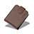 Luxury Leather Matte Finish and Plastic Back Cover Case LC6 for Samsung Galaxy Z Flip5 5G Brown