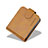 Luxury Leather Matte Finish and Plastic Back Cover Case LC6 for Samsung Galaxy Z Flip5 5G Light Brown