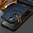 Luxury Leather Matte Finish and Plastic Back Cover Case LD3 for Huawei P50 Pocket Blue