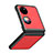 Luxury Leather Matte Finish and Plastic Back Cover Case QH2 for Huawei Pocket S Red