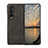 Luxury Leather Matte Finish and Plastic Back Cover Case R02 for Samsung Galaxy Z Fold3 5G