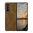 Luxury Leather Matte Finish and Plastic Back Cover Case R02 for Samsung Galaxy Z Fold3 5G