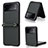 Luxury Leather Matte Finish and Plastic Back Cover Case R04 for Samsung Galaxy Z Flip3 5G