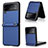 Luxury Leather Matte Finish and Plastic Back Cover Case R04 for Samsung Galaxy Z Flip3 5G