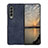 Luxury Leather Matte Finish and Plastic Back Cover Case R06 for Samsung Galaxy Z Fold3 5G