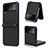 Luxury Leather Matte Finish and Plastic Back Cover Case R08 for Samsung Galaxy Z Flip3 5G