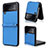 Luxury Leather Matte Finish and Plastic Back Cover Case R08 for Samsung Galaxy Z Flip3 5G