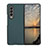 Luxury Leather Matte Finish and Plastic Back Cover Case R08 for Samsung Galaxy Z Fold3 5G