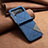 Luxury Leather Matte Finish and Plastic Back Cover Case S01 for Samsung Galaxy Z Flip4 5G Blue