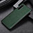 Luxury Leather Matte Finish and Plastic Back Cover Case S01 for Sony Xperia 10 IV Green