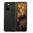 Luxury Leather Matte Finish and Plastic Back Cover Case S02 for Xiaomi Mix Fold 5G Black