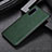 Luxury Leather Matte Finish and Plastic Back Cover Case S03 for Sony Xperia 1 IV Green