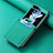 Luxury Leather Matte Finish and Plastic Back Cover Case S03D for Samsung Galaxy Z Flip5 5G Green